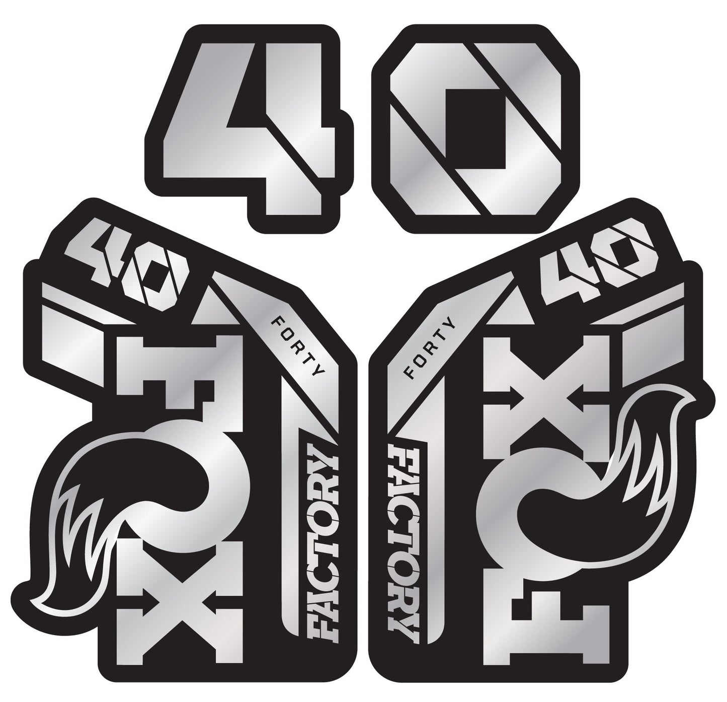 Metallic Fox 40 Fork Decal