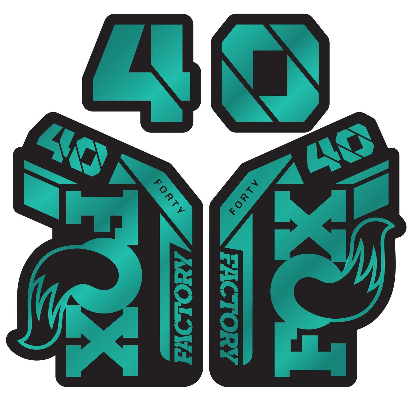 Metallic Fox 40 Fork Decal