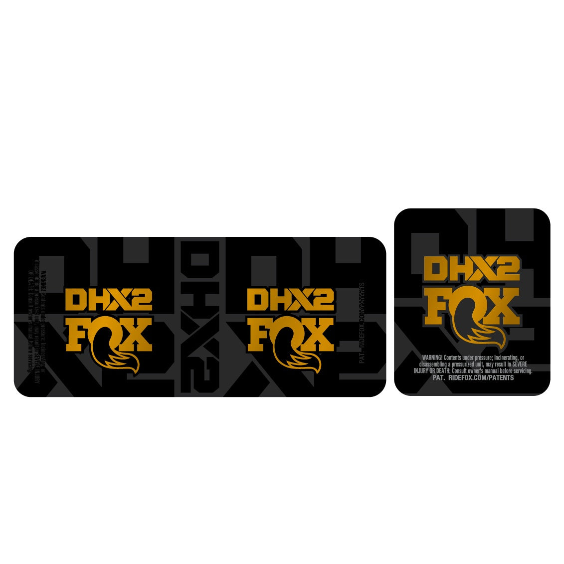 Metallic 2026 Fox DHX2 Shock Decal