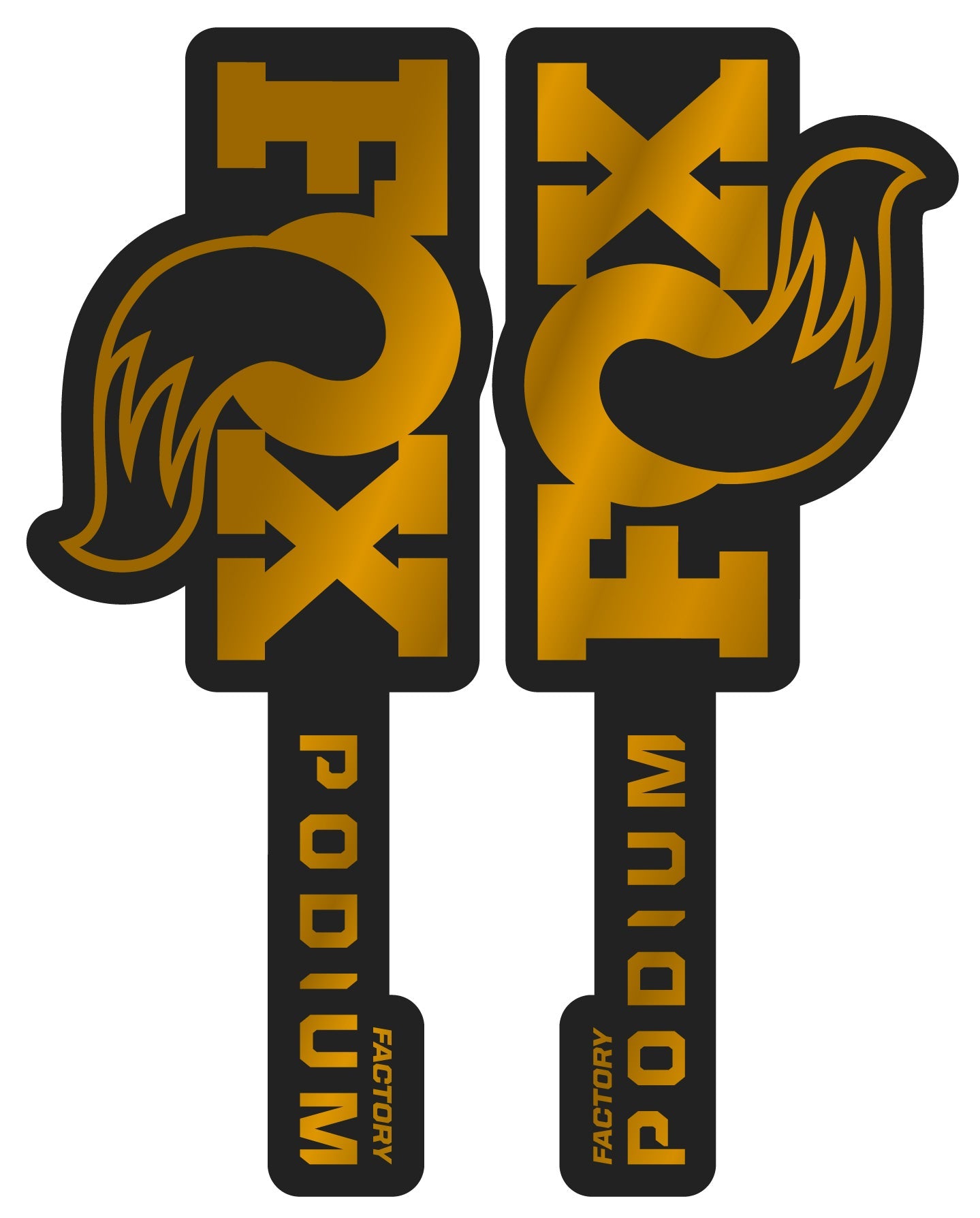 Metallic 2026 Fox Podium Fork Decal
