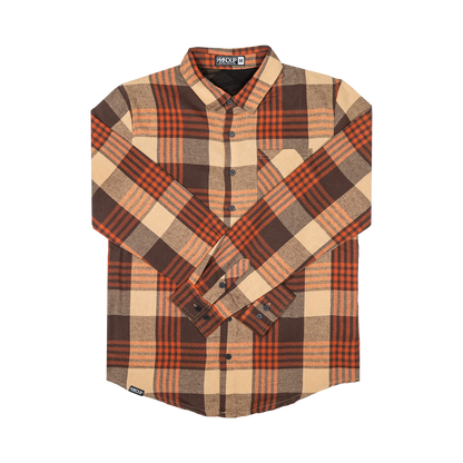 Flow Flannel - Orange/Brown