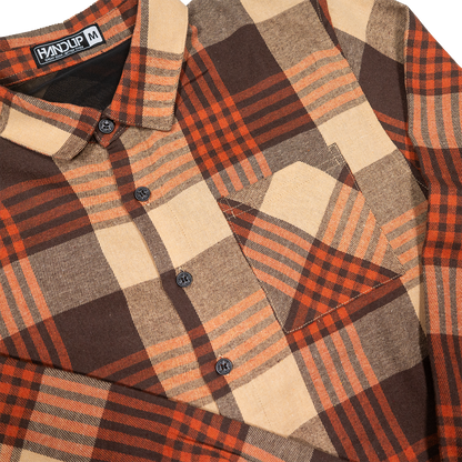 Flow Flannel - Orange/Brown