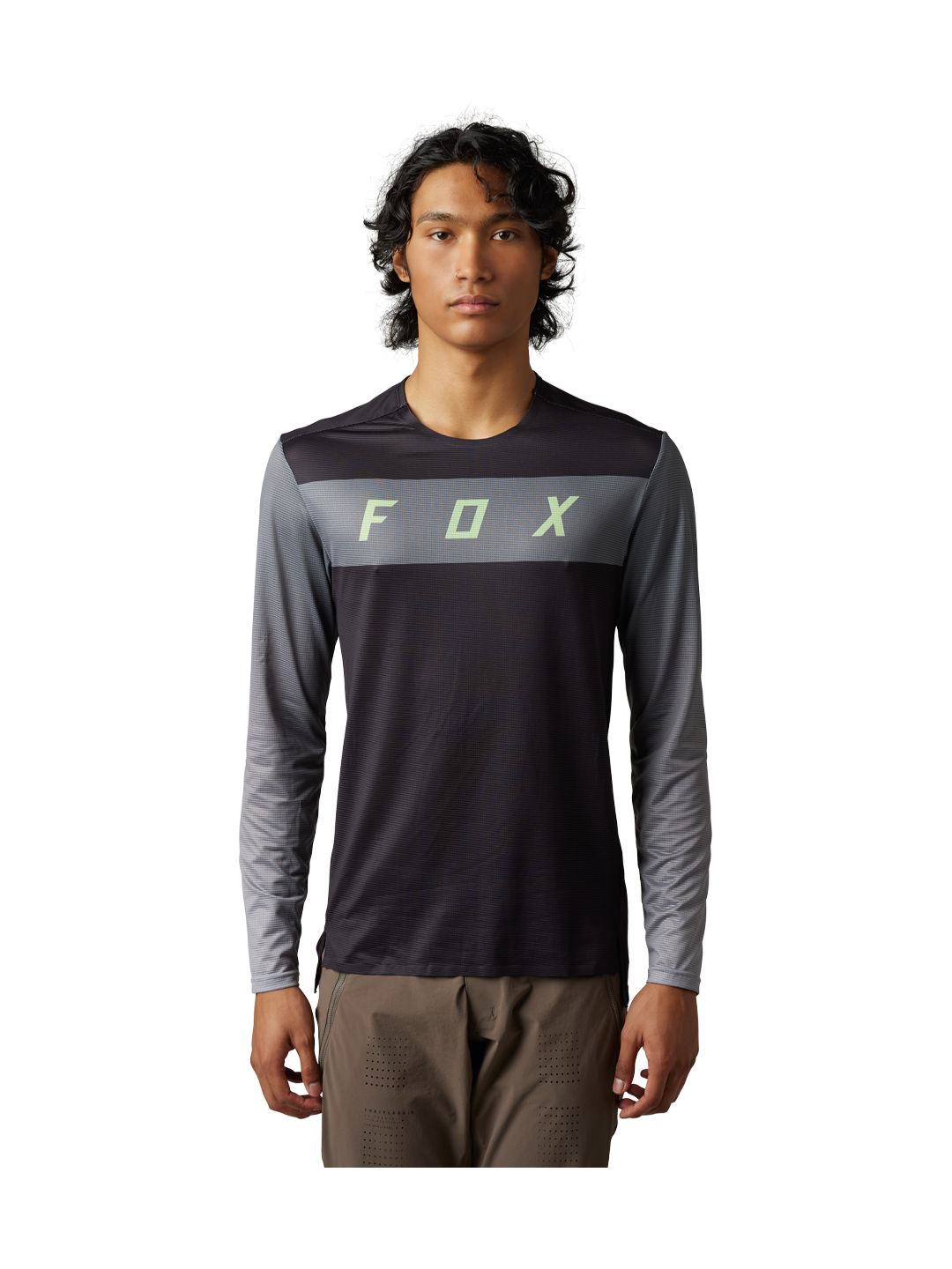 Fox Racing Flexair Arcadia LS Small Black/Grey Jersey