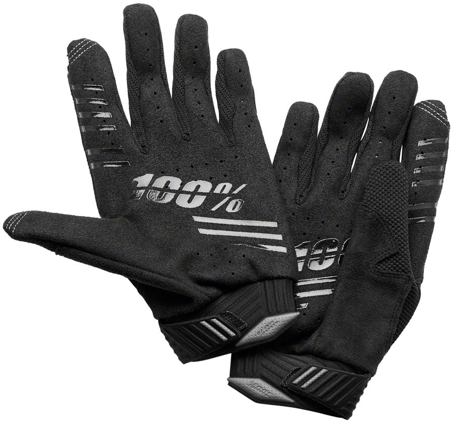 100% R-Core Gloves - Black Full Finger Men's 2X-Large