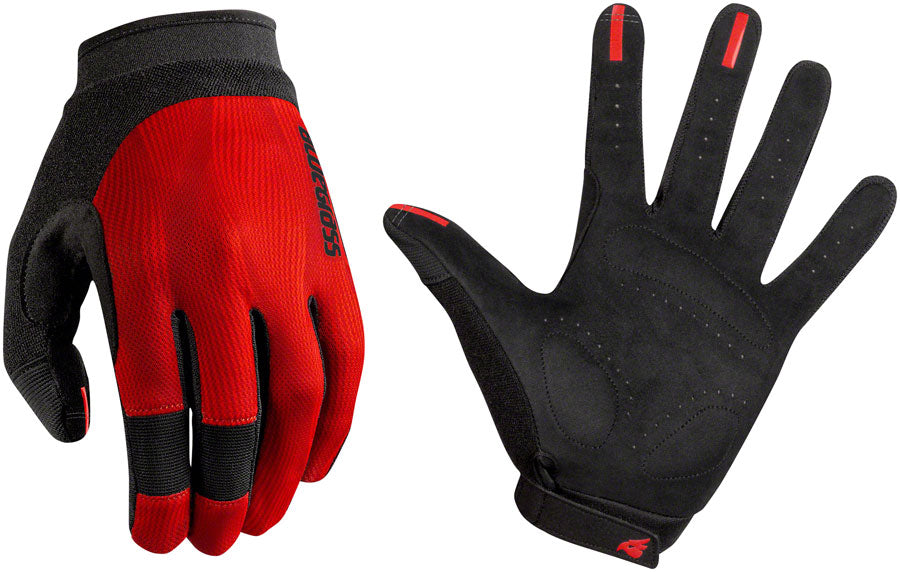 Bluegrass React Gloves - Red Full Finger Small