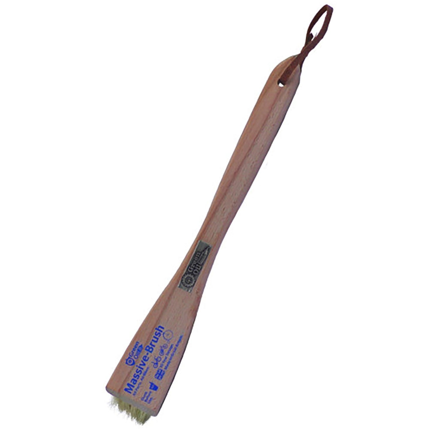 Green Oil - Massive Brush SLR - with Metal Badge and Reclaimed Leather Strap