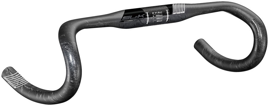 FSA SL-K Compact Handlebar 31.8mm Clamp Diameter 360mm Width ACR Internal Routing Compatible – Carbon
