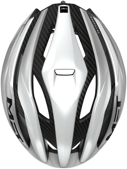 MET Trenta 3K Carbon MIPS Helmet - White/Silver Metallic Matte Small