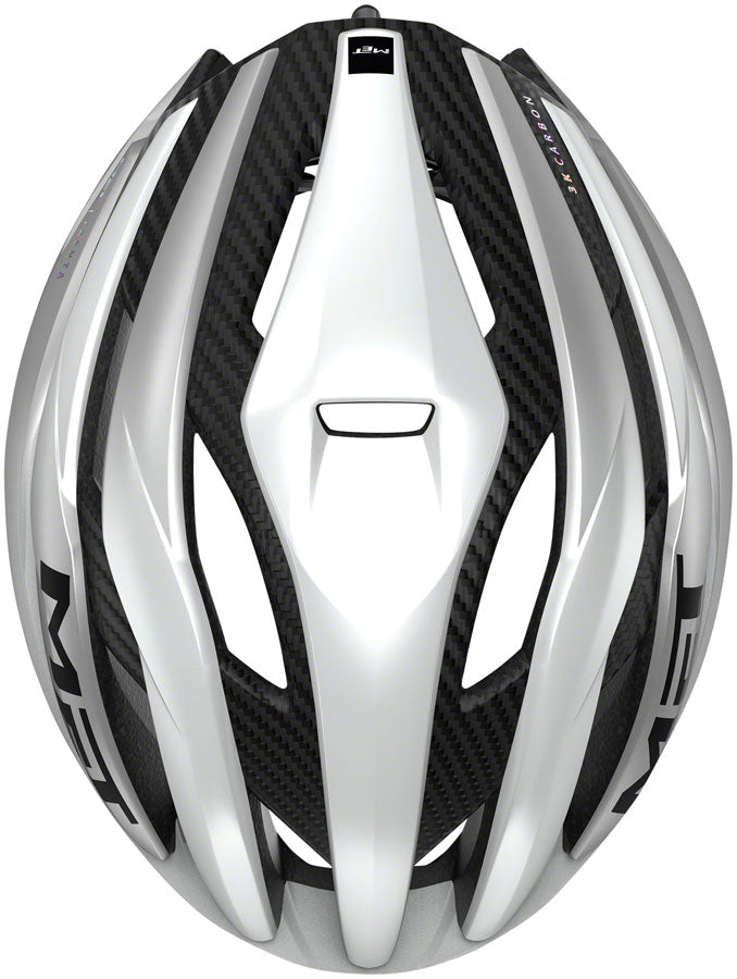 MET Trenta 3K Carbon MIPS Helmet - White/Silver Metallic Matte Medium