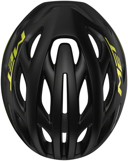 MET Estro MIPS Helmet - Black/Lime Yellow Metallic Glossy Medium