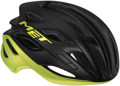 MET Estro MIPS Helmet - Black/Lime Yellow Metallic Glossy Small