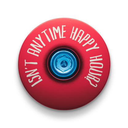It's 5 of the Clock Anytime - Custom Bicycle Headset Cap