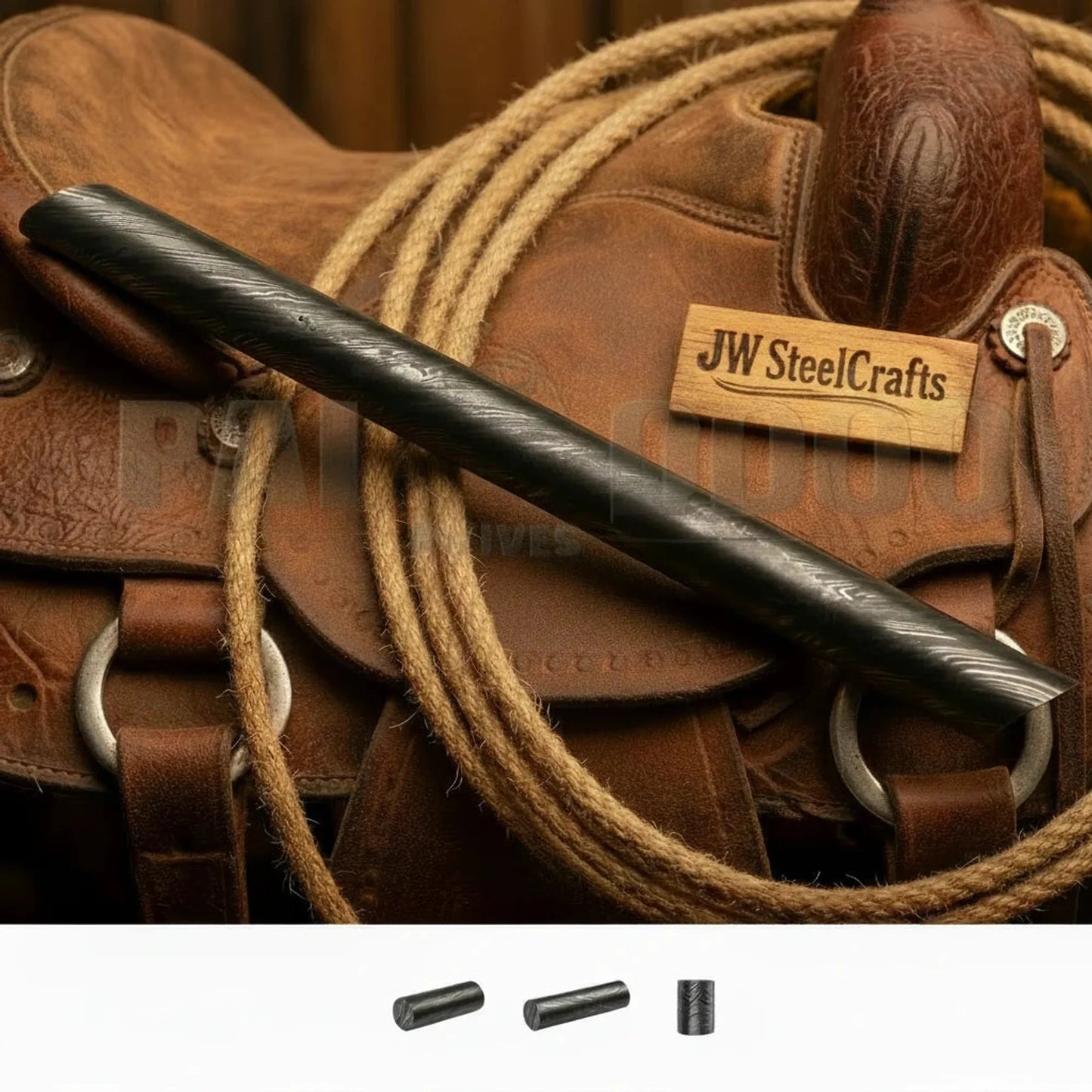 Ranchhand Honing Rod 12" Handmade Sharpening Steel for Knives & Blades