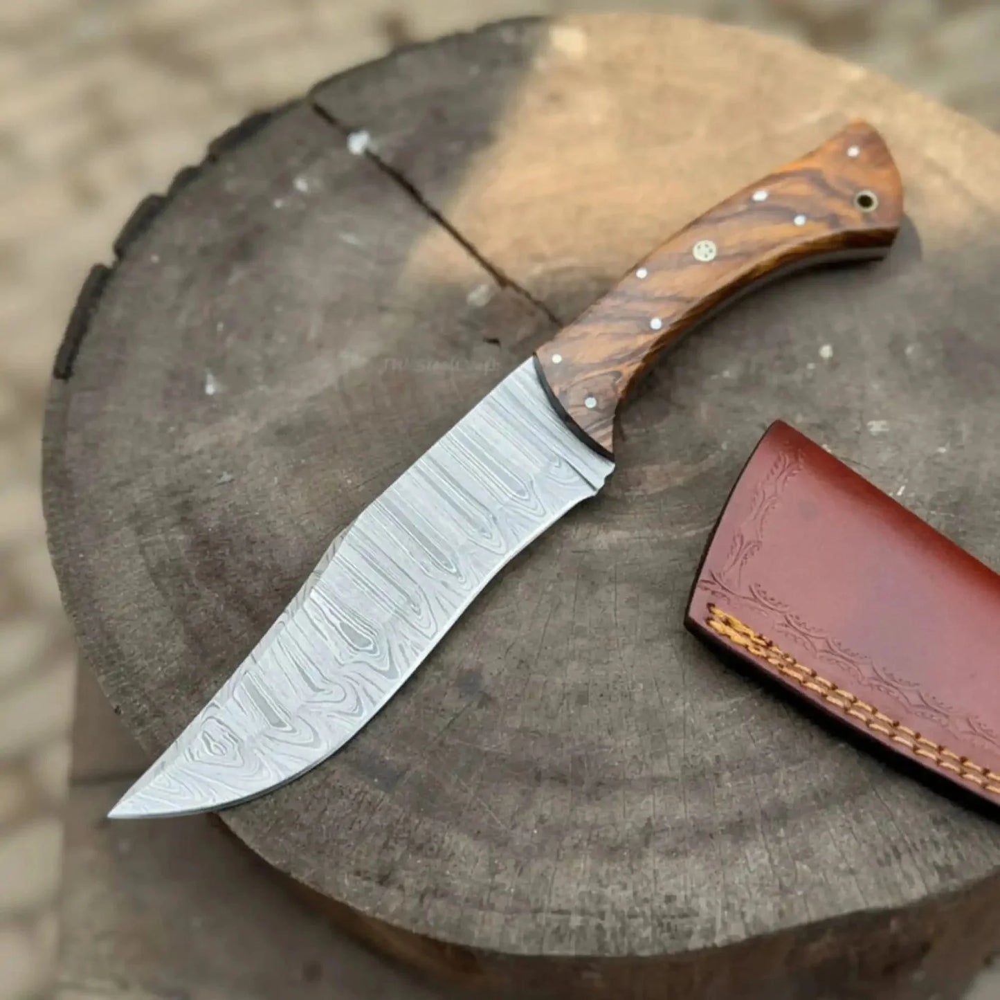 Professional Carving Knife 6 Inch Blade Wooden Handle Tool
