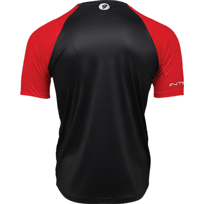 Men's INTENSE x THOR MTB Assist Chex Red/Black Short Sleeve Jersey