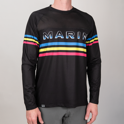 Long Sleeve VenTop Jersey - Marin Race Stripes