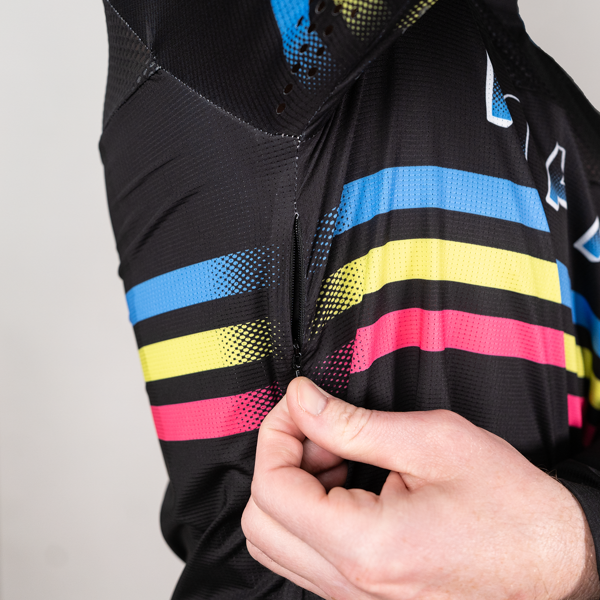 Long Sleeve VenTop Jersey - Marin Race Stripes