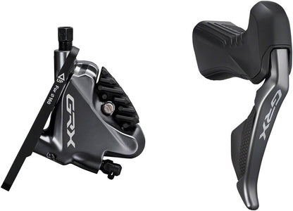 Shimano GRX ST-RX815 11-Speed Di2 Right Drop-Bar Shifter/Hydraulic Brake Lever BR-RX810 Flat Mount Caliper Pre-Bled 1700mm Hose