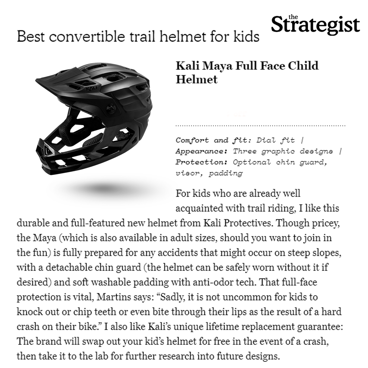 Kali Protectives Maya Full Face Child Full-Face Helmet