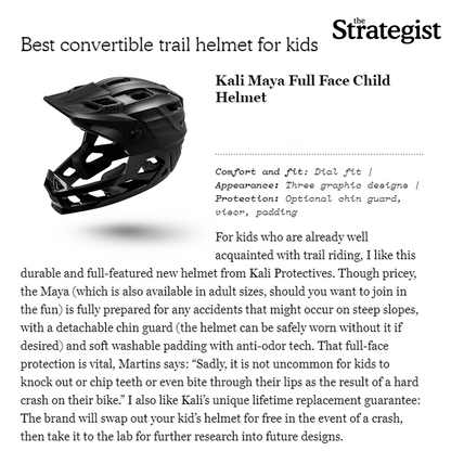 Kali Protectives Maya Full Face Child Full-Face Helmet