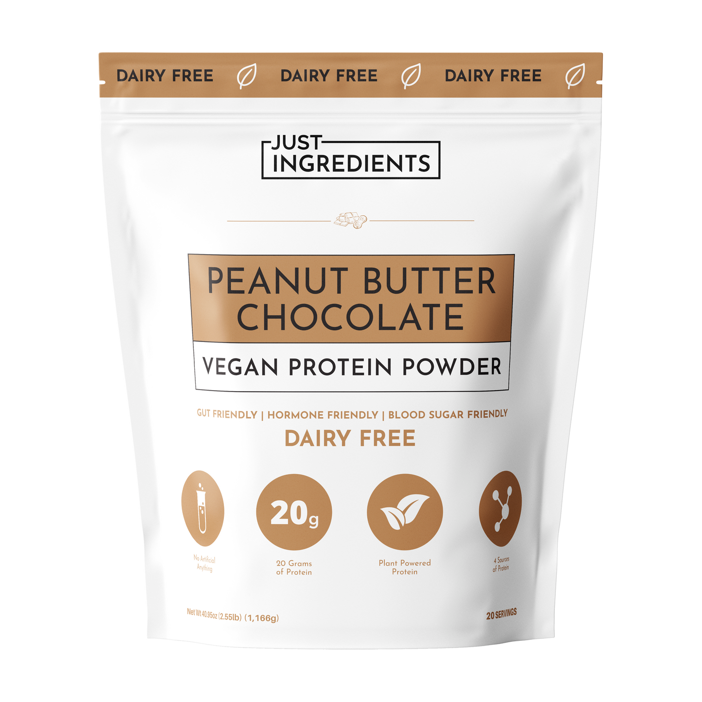 Vegan Peanut Butter Chocolate Protein Powder