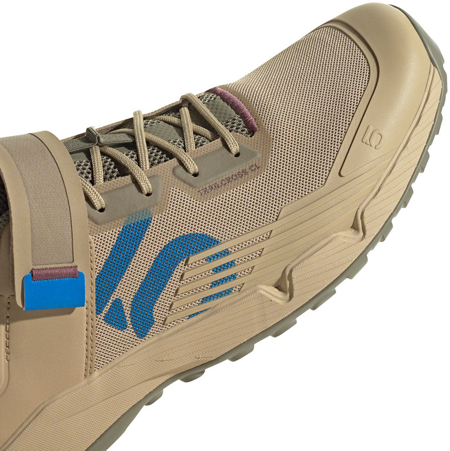 Five Ten Trailcross Mountain Clipless Shoes - Men's Beige Tone/Blue Rush/Orbit Green 7