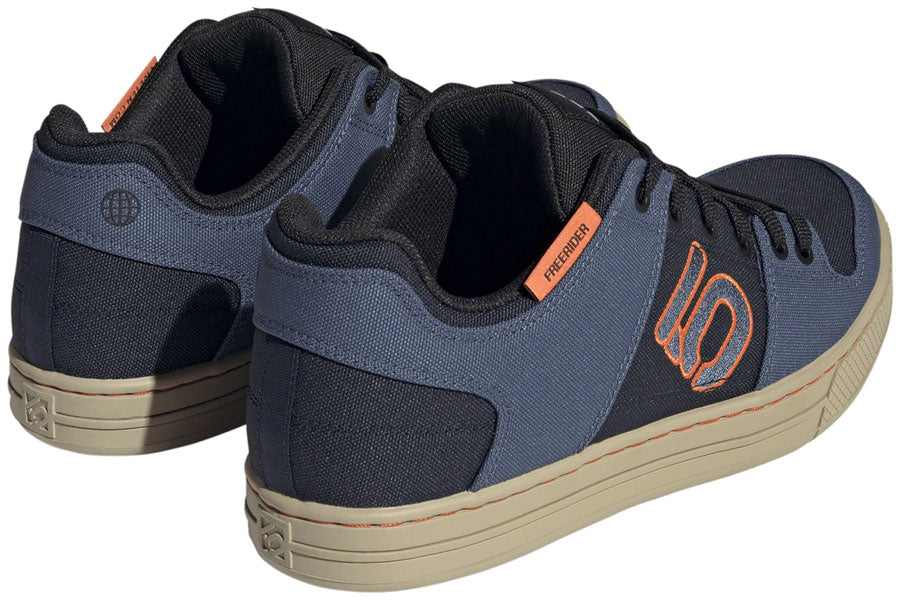 Five Ten Freerider Canvas Flat Shoes - Men's Core Legend Ink/Wonder Steel/Impact Orange 12