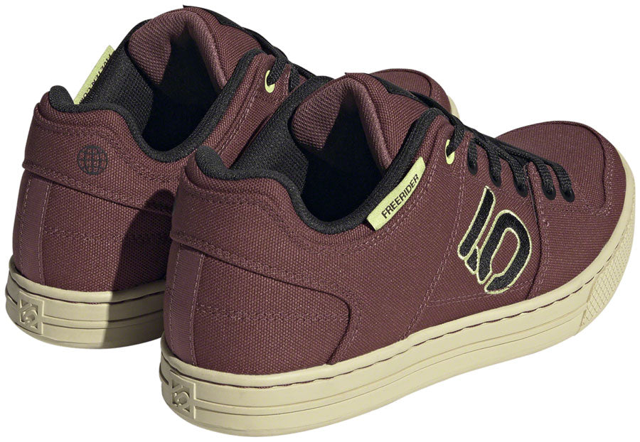 Five Ten Freerider Canvas Flat Shoes - Women's Quiet Crimson/Core Pulse Lime 8.5