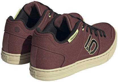 Five Ten Freerider Canvas Flat Shoes - Women's Quiet Crimson/Core Pulse Lime 10