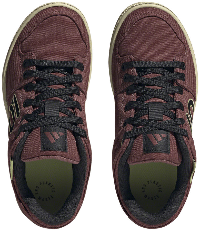 Five Ten Freerider Canvas Flat Shoes - Women's Quiet Crimson/Core Pulse Lime 8.5