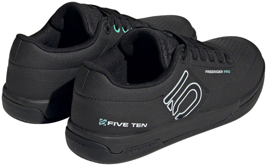 Five Ten Freerider Pro Flat Shoes - Women's Core BLK/Crystal White/Acid Mint 8.5