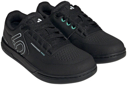 Five Ten Freerider Pro Flat Shoes - Women's Core BLK/Crystal White/Acid Mint 9.5