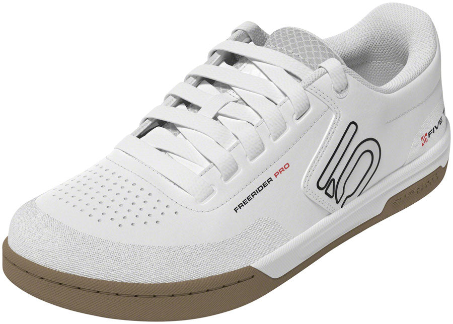 Five Ten Freerider Pro Flat Shoes - Men's FTWR White/Core Black/Red 9
