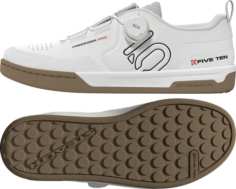 Five Ten Freerider Pro BOA Flat Shoes - Men's FTWR White/Core Black/Red 6
