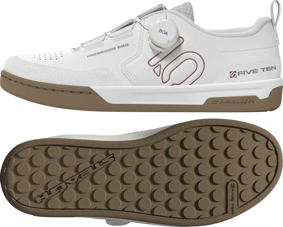 Five Ten Freerider Pro BOA Flat Shoes - Women's  FTWR White/Warm Clay/Gray Three 10