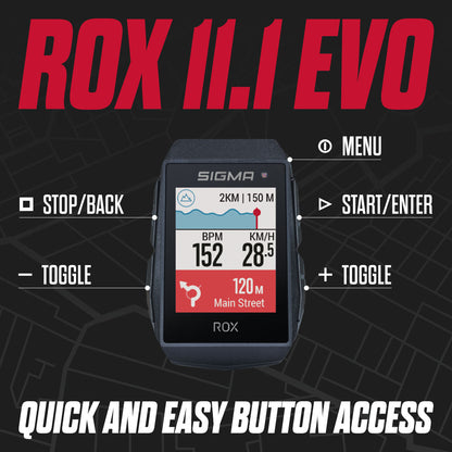 SIGMA GPS Bike Computer - ROX 11.1 EVO, Black