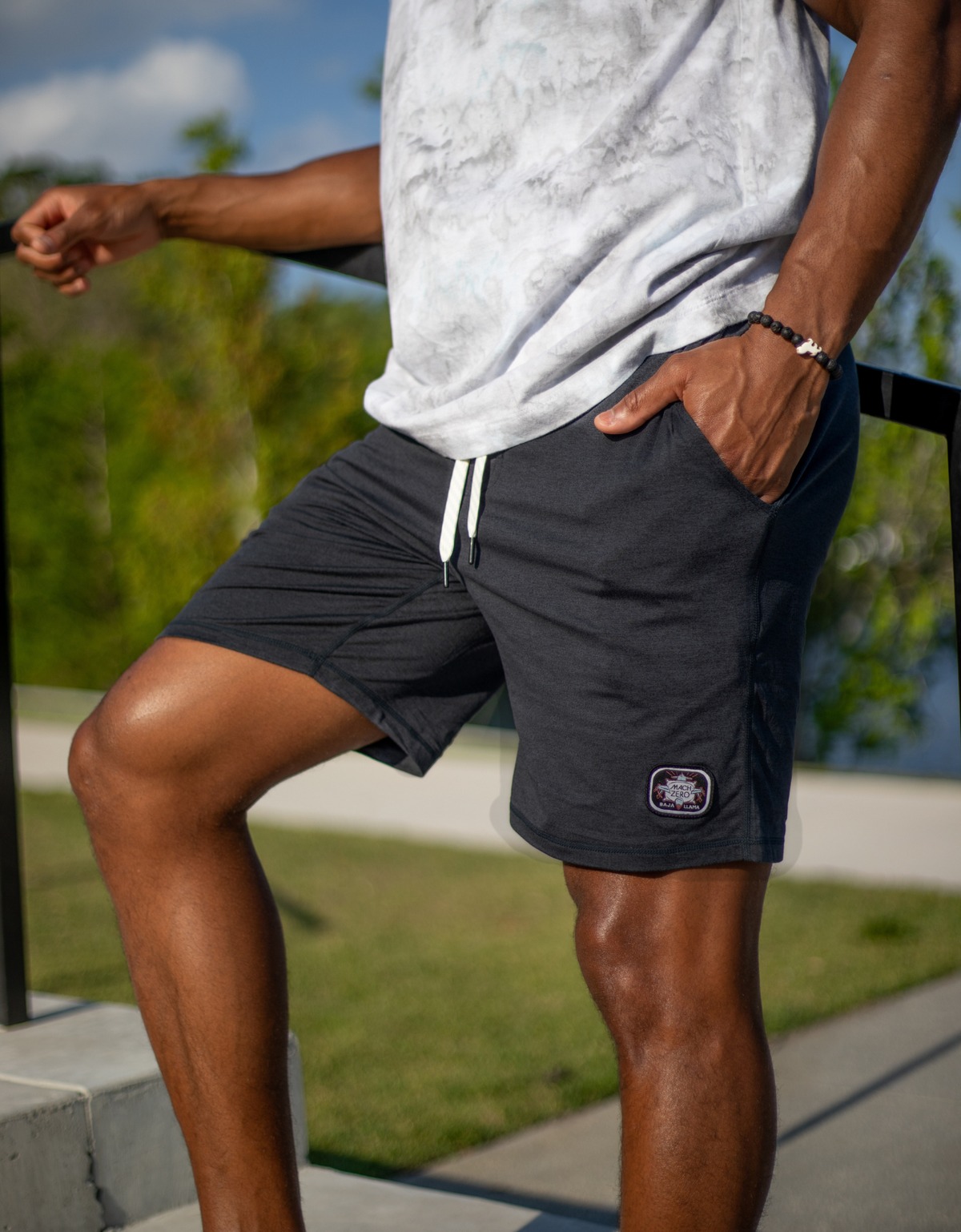 MACH ZERO LOUNGE SHORTS - BLACK