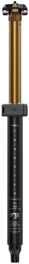 FOX Transfer Neo Factory Series Wireless Dropper Seatpost - 34.9 mm 175 mm Internal Routing Kashima Coat
