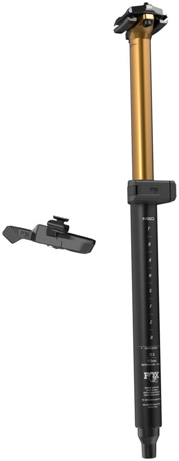 FOX Transfer Neo Factory Series Wireless Dropper Seatpost - 34.9 mm 175 mm Internal Routing Kashima Coat