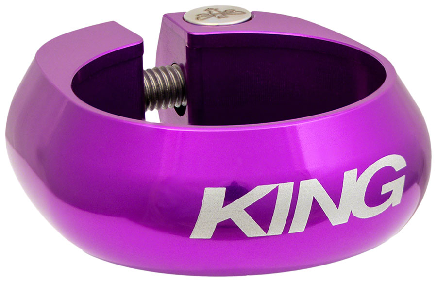 Chris King Seatpost Clamp - 34.9mm Bolt-On 3D Violet