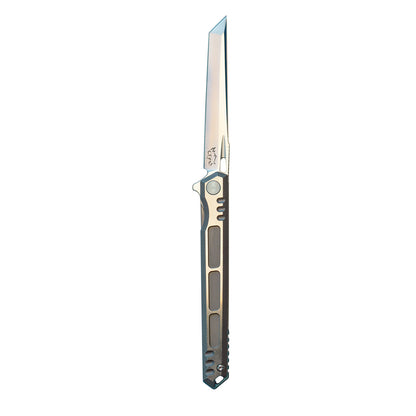 Luxury Folding Knife, M390 Steel Blade, Titanium Handle, Smooth EDC Flipper, 8.35"