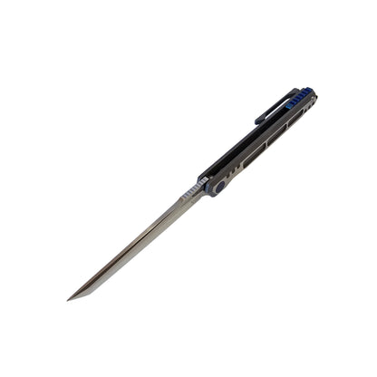 Luxury Folding Knife, M390 Steel Blade, Titanium Handle, Smooth EDC Flipper, 8.35"