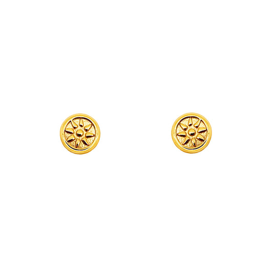 Bronwen Tiny Charm Post Gold Earrings