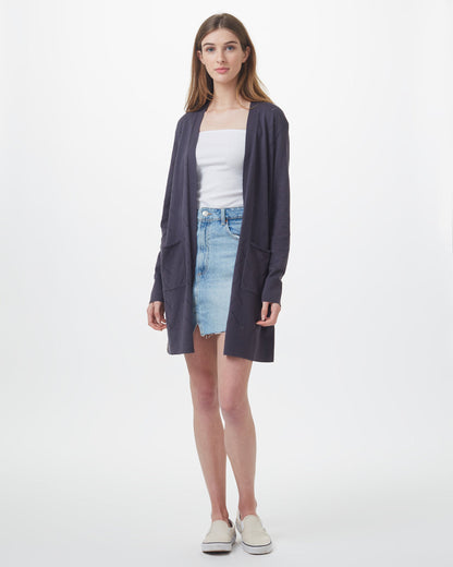 Highline Cotton Sage Tree Stitch Cardigan