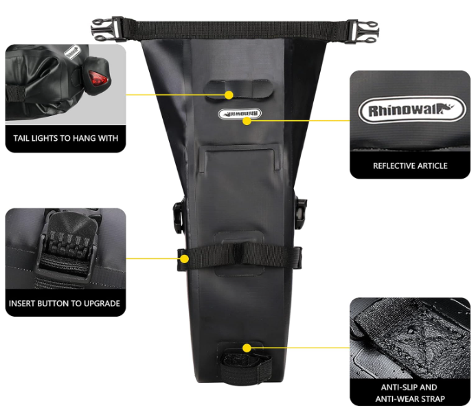 Rhinowalk 2.5/4L storage Waterproof Bike Saddle Seat Bag