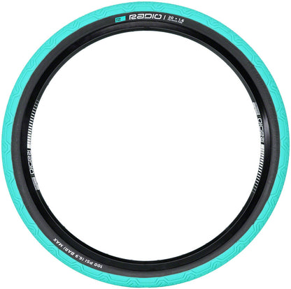 Radio Raceline Oxygen Tire - 20 x 1.6 Clincher Folding Teal/Black 120 TPI