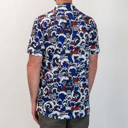 FlexGRID Button Up - Pabst Blue Wave