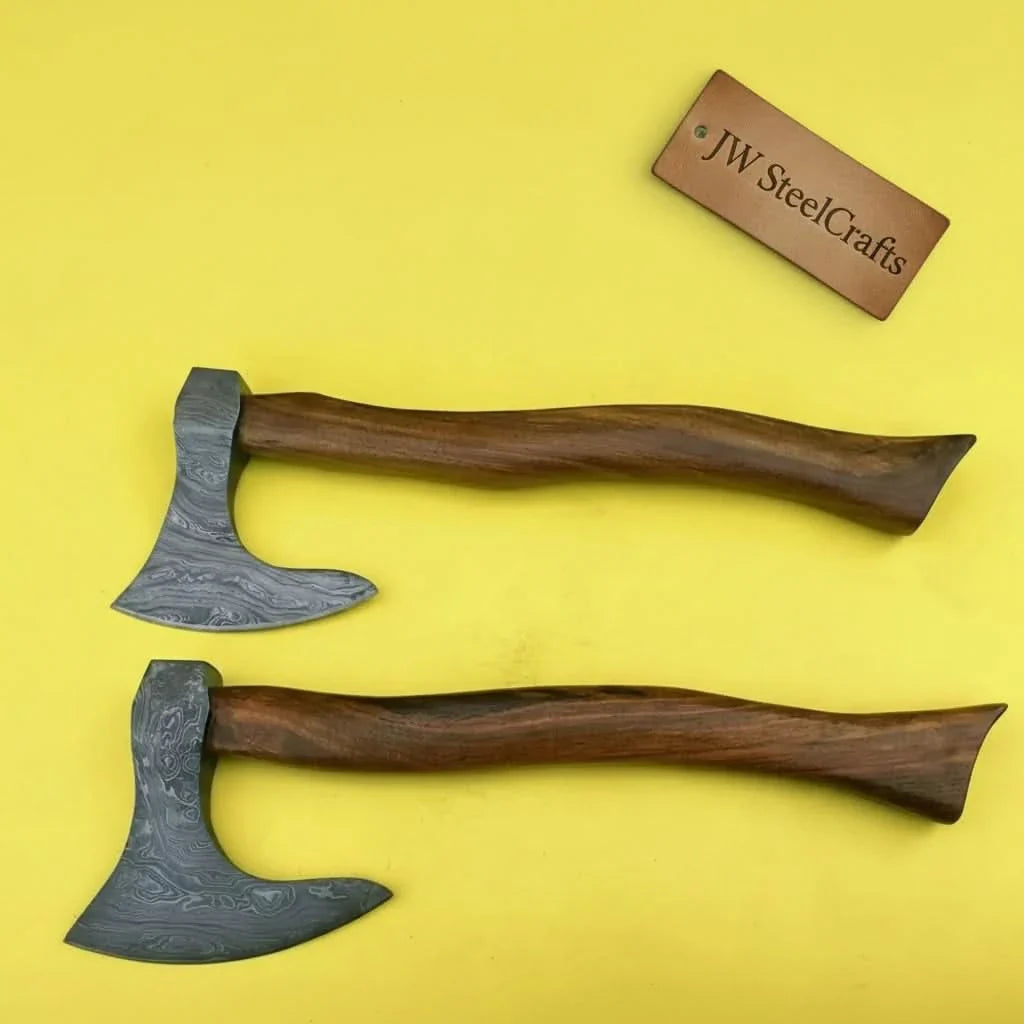 Set of Two Bearded Axes 20 Inch Curved Handles