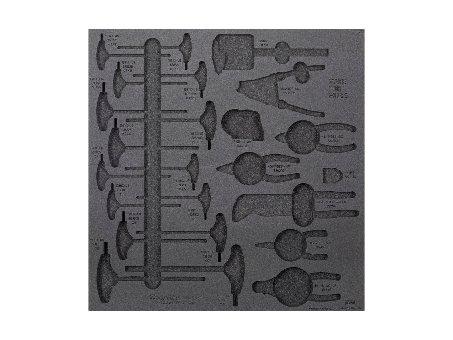 Unior Drawer Foam Insert Production 4 Tool