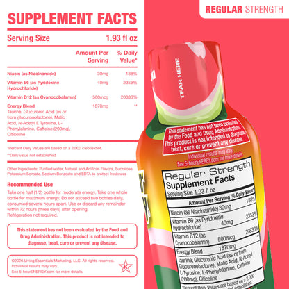 Watermelon Flavor Regular Strength 5-hour ENERGY Shots